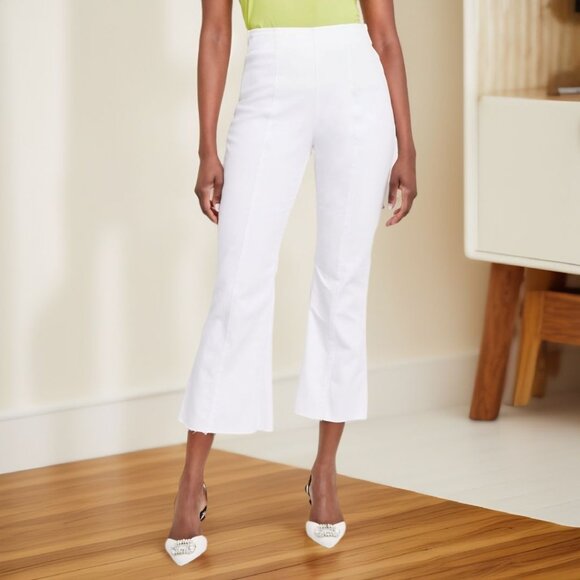 International Concepts Womens Pull On Cropped Jeans Bright White Size 10 NWT - Picture 2 of 3
